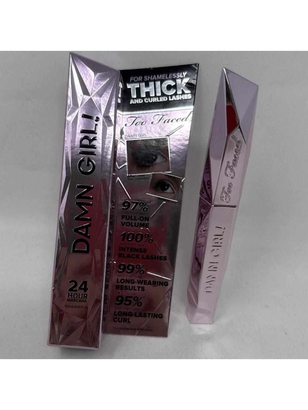 Too Faced Damn Girl! 24 Hour Mascara Makeup 0.43oz - Black CJ#103